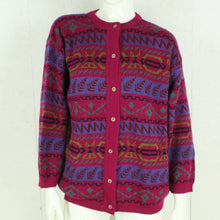 Laden Sie das Bild in den Galerie-Viewer, VINTAGE Cardigan Gr. M bunt gemustert Strickjacke