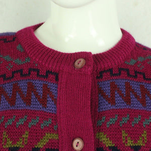 Vintage Cardigan Gr. M bunt gemustert Strickjacke