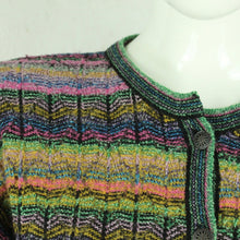 Laden Sie das Bild in den Galerie-Viewer, Vintage Cardigan mit Wolle Gr. M bunt gemustert Strickjacke