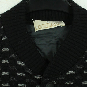 Vintage Jacke Gr. M schwarz weiß gemustert Strickjacke