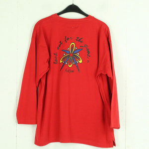 Vintage Sweatshirt Gr. M rot mit Print/Backprint