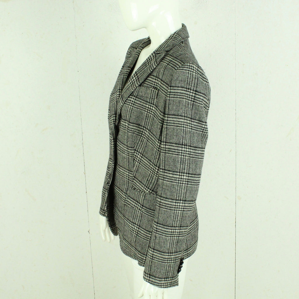 Second Hand VERA VARELLI Blazer Jacke mit Wolle Gr. 44 schwarz weiß Hahnentritt (*)