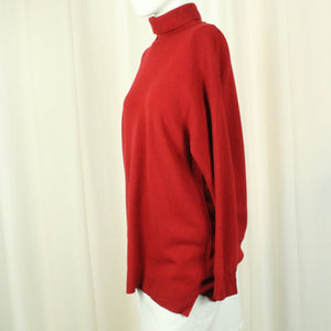 Second Hand UNITED COLORS OF BENETTON Wollpullover Gr. L rot uni Wolle Pullover Strick (*)