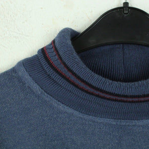 Vintage Sweatshirt Gr. L blau mit Stickerei und Patch: Eisbär
