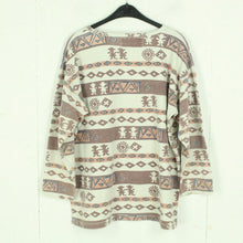 Laden Sie das Bild in den Galerie-Viewer, Vintage Sweatshirt Gr. L beige mehrfarbig gemustert Aztek Style