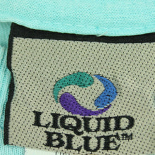 Laden Sie das Bild in den Galerie-Viewer, Vintage LIQUID BLUE batik T-Shirt Gr. M bunt mit Print Strand Schildkröten