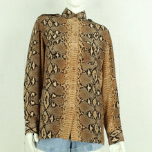 Laden Sie das Bild in den Galerie-Viewer, Second Hand CHLOE Seidenbluse Gr. M braun Animal-Print (*)