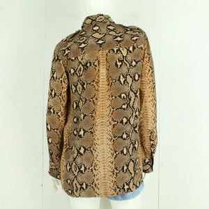 Second Hand CHLOE Seidenbluse Gr. M braun Animal-Print (*)