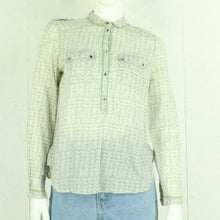 Laden Sie das Bild in den Galerie-Viewer, Second Hand CUSTOMMADE Bluse Gr. S grün mehrfarbig gemustert (*)