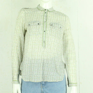 Second Hand CUSTOMMADE Bluse Gr. S grün mehrfarbig gemustert (*)