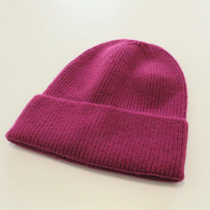 HG Beanie Strickmütze brombeere mit Wolle & Kaschmir - Einheitsgröße NEU