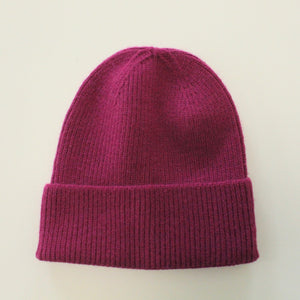 HG Beanie Strickmütze brombeere mit Wolle & Kaschmir - Einheitsgröße NEU