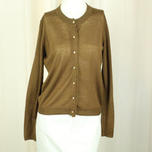 Laden Sie das Bild in den Galerie-Viewer, Second Hand STELLA NOVA Cardigan Gr. L braun uni Strickjacke (*)