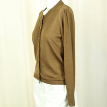 Laden Sie das Bild in den Galerie-Viewer, Second Hand STELLA NOVA Cardigan Gr. L braun uni Strickjacke (*)