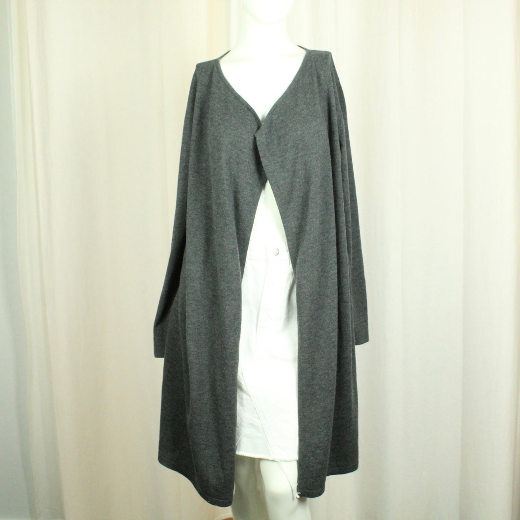 Second Hand PROUDMADE Cardigan Gr. XL grau uni Strickjacke (*)