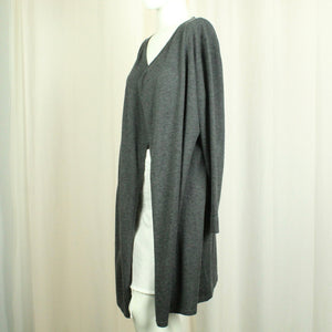 Second Hand PROUDMADE Cardigan Gr. XL grau uni Strickjacke (*)