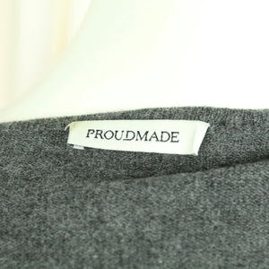 Second Hand PROUDMADE Cardigan Gr. XL grau uni Strickjacke (*)