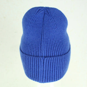HG Beanie Strickmütze blau mit Wolle & Kaschmir - Einheitsgröße NEU