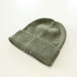 HG Beanie Strickmütze moosgrün mit Wolle & Kaschmir - Einheitsgröße NEU