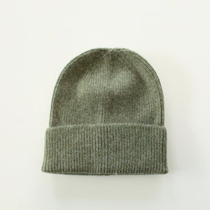 HG Beanie Strickmütze moosgrün mit Wolle & Kaschmir - Einheitsgröße NEU
