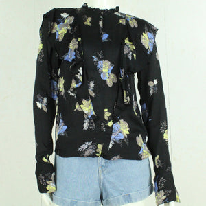 Second Hand GESTUZ Bluse Gr. 38 schwarz bunt geblümt (*)