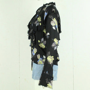 Second Hand GESTUZ Bluse Gr. 38 schwarz bunt geblümt (*)