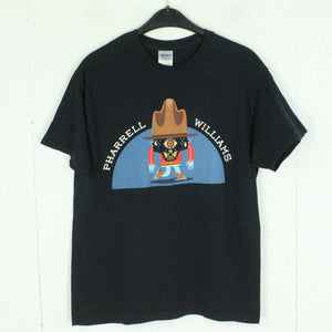 Vintage PHARRELL WILLIAMS T-Shirt Gr. M schwarz bunt mit Print