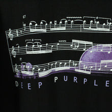 Laden Sie das Bild in den Galerie-Viewer, Vintage DEEP PURPLE T-Shirt Gr. L schwarz mit Print und Backprint Tour: CONCERTO 2000