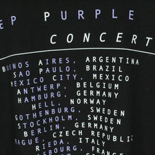 Laden Sie das Bild in den Galerie-Viewer, Vintage DEEP PURPLE T-Shirt Gr. L schwarz mit Print und Backprint Tour: CONCERTO 2000