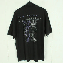 Laden Sie das Bild in den Galerie-Viewer, Vintage DEEP PURPLE T-Shirt Gr. L schwarz bunt mit Print und Backprint Tour: CONCERTO 2000