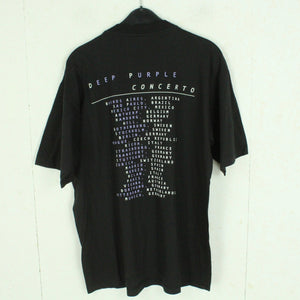 Vintage DEEP PURPLE T-Shirt Gr. L schwarz bunt mit Print und Backprint Tour: CONCERTO 2000