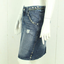 Laden Sie das Bild in den Galerie-Viewer, Vintage Y2K Jeansrock Gr. 42 (M) blau Denim Rock