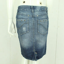 Laden Sie das Bild in den Galerie-Viewer, Vintage Y2K Jeansrock Gr. 42 (M) blau Denim Rock