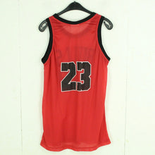 Laden Sie das Bild in den Galerie-Viewer, Vintage SPALDING Basketball NBA Trikot Gr. XL schwarz rot BULLS 23 