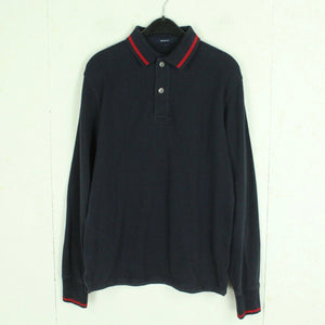 Second Hand GANT Sweatshirt Poloshirt Gr. M blau rot Longsleeve (*)