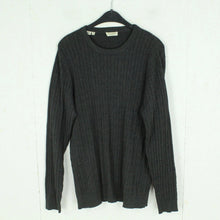 Laden Sie das Bild in den Galerie-Viewer, Second Hand SELECTED HOMME Pullover Gr. L grau uni Strick Zopfmuster (*)