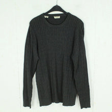 Laden Sie das Bild in den Galerie-Viewer, Second Hand SELECTED HOMME Pullover Gr. L grau uni Strick Zopfmuster (*)