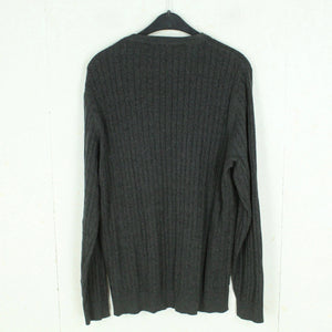 Second Hand SELECTED HOMME Pullover Gr. L grau uni Strick Zopfmuster (*)