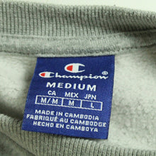 Laden Sie das Bild in den Galerie-Viewer, Second Hand CHAMPION Sweatshirt Gr. M grau uni mit Aufdruck (*)