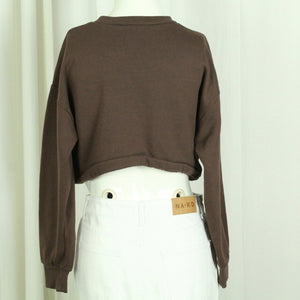 Second Hand ZARA Sweatshirt Gr. S braun uni (*)