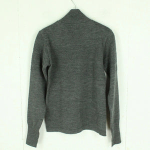 Second Hand MADS NORGAARD Wollstrickjacke Gr. M grau meliert Wolle Strickjacke Cardigan Mod. Wool Klemens Zip  (*)