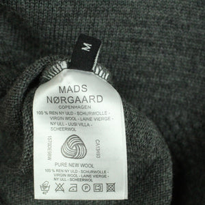 Second Hand MADS NORGAARD Wollstrickjacke Gr. M grau Wolle Strickjacke Cardigan Mod. Wool Klemens Zip (*)