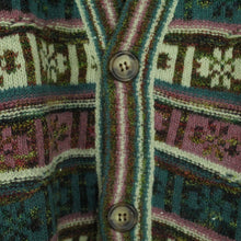 Laden Sie das Bild in den Galerie-Viewer, Second Hand EXAMPLE MISSONI Strickjacke Cardigan mit Wolle Gr. M mehrfarbig gemustert (*)