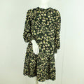 Second Hand LINDEX Kleid Gr. M schwarz mehrfarbig geblümt (*)