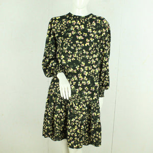 Second Hand LINDEX Kleid Gr. M schwarz mehrfarbig geblümt (*)