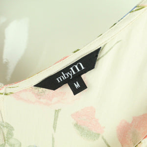 Second Hand MbyM Kleid Gr. M nude bunt geblümt (*)