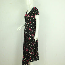 Laden Sie das Bild in den Galerie-Viewer, Second Hand NOTIZIE Maxikleid Gr. 42 schwarz mehrfarbig Seidenkleid (*)
