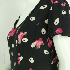 Second Hand NOTIZIE Maxikleid Gr. 42 schwarz mehrfarbig Seidenkleid (*)