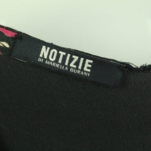 Second Hand NOTIZIE Maxikleid Gr. 42 schwarz mehrfarbig Seidenkleid (*)