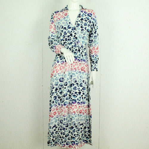 Second Hand LUCA E ANNA Maxikleid Gr. S weiß bunt Animal-Print (*)